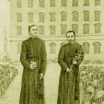 Father Anthony walking with confrere